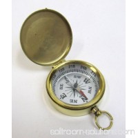 Wonderful Brass Pocket Compass with Lid White Dial